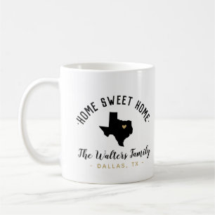 Texas Home Sweet Home Family Monogram Mug