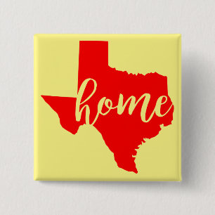 Texas Home #USAPatriotGraphics ©WhiteTigerLLC.Com 15 Cm Square Badge