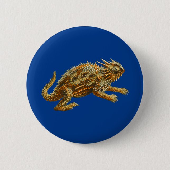 Texas Horned Lizard 6 Cm Round Badge (Front)