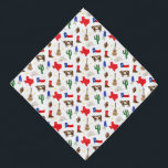 Texas Icons Bandana<br><div class="desc">This bandanna features all your favourite Texas icons; cowboy hats,  boots,  cacti,  guitars,  bluebonnets,  footballs,  longhorns,  and of course,  the Texas flag!</div>