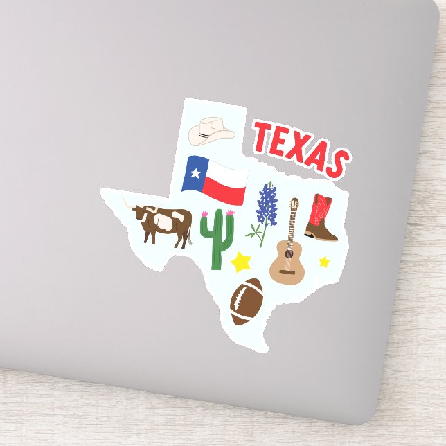 Texas Icons Sticker (Detail)