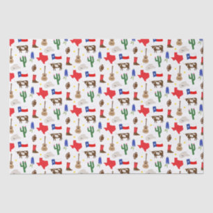 Texas Icons Tissue Paper
