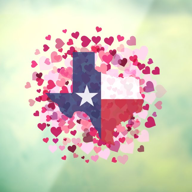 Texas in a Field of Hearts - Valentine's Day (Sheet 3)