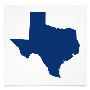 Texas in Blue Photo Print