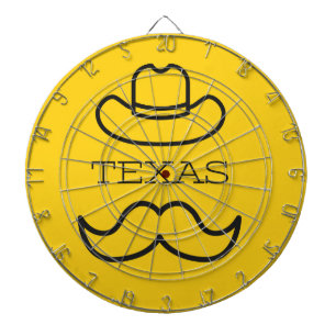 Texas in Yellow 2 Dartboard