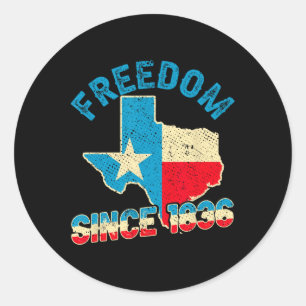 Texas Independence Day 1836  Classic Round Sticker