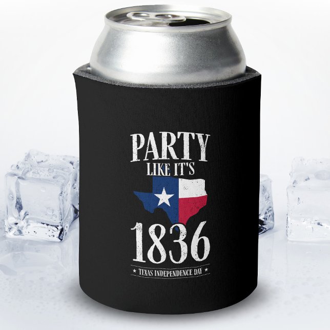 Texas Independence Day 1836 State Flag Party Home Can Cooler (Creator Uploaded)