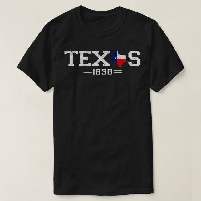 Texas Independence Day 1836 Texas Flag  T-Shirt (Design Front)