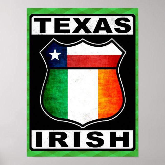 Texas Irish American Poster Print (Front)