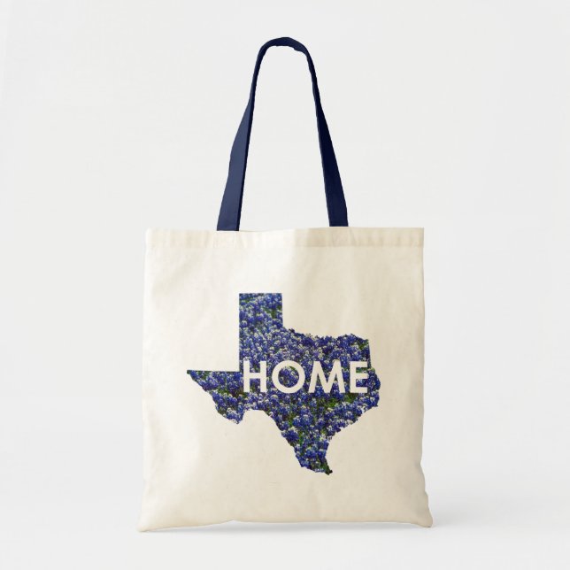 Texas is Home bluebonnet tote (Front)