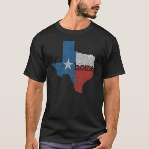 Texas is home Distressed Map State T-Shirt