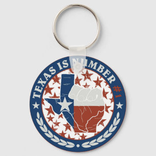 Texas is Number One Keychain