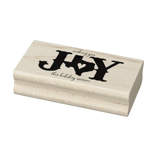 Texas JOY Photo Holiday Rubber Stamp (Stamp)