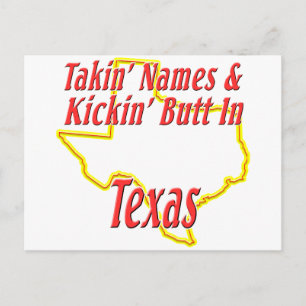 Texas - Kickin' Butt Postcard