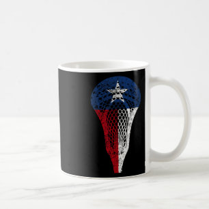 Texas Lacrosse Texan State Flag Lax Stick Tee Coffee Mug