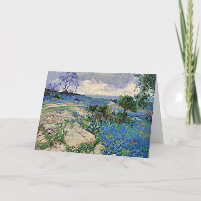 Texas Landscape with Bluebonnets, fine art Card (Front)