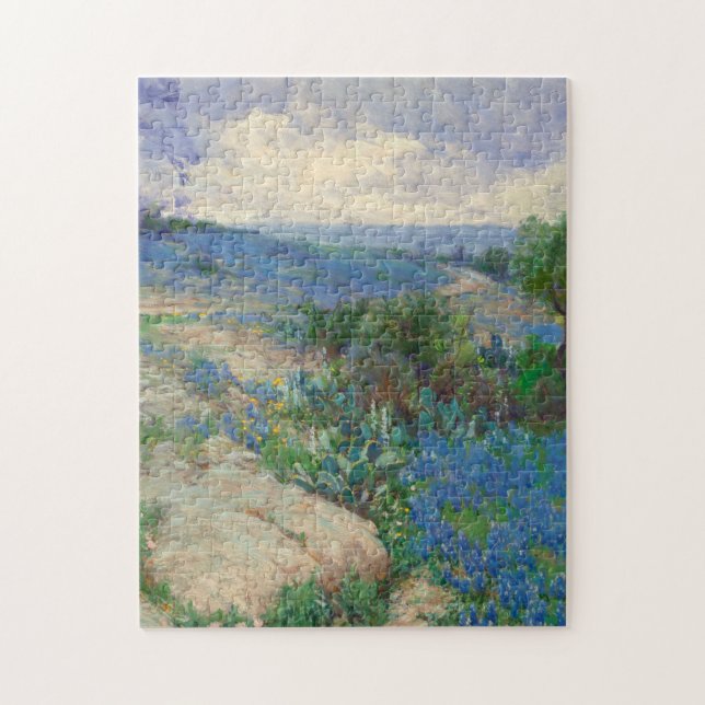 Texas Landscape With Bluebonnets Julian Onderdonk Jigsaw Puzzle (Vertical)