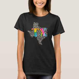 Texas Leopard Tie Dye Sublimation Happy First Day  T-Shirt