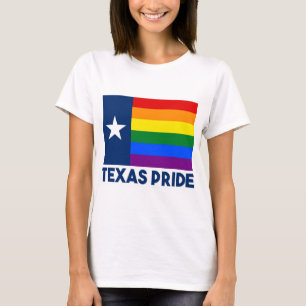 Texas LGBT Gay Pride Rainbow Flag T-Shirt