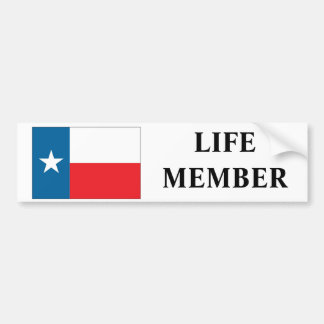 Texas "Life Member" Bumper Sticker