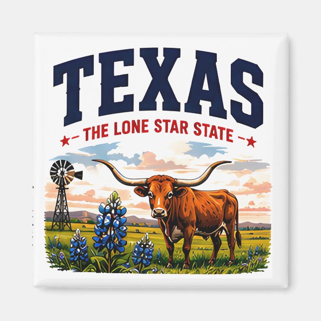 Texas Lone Star Adventure Magnet (Front)