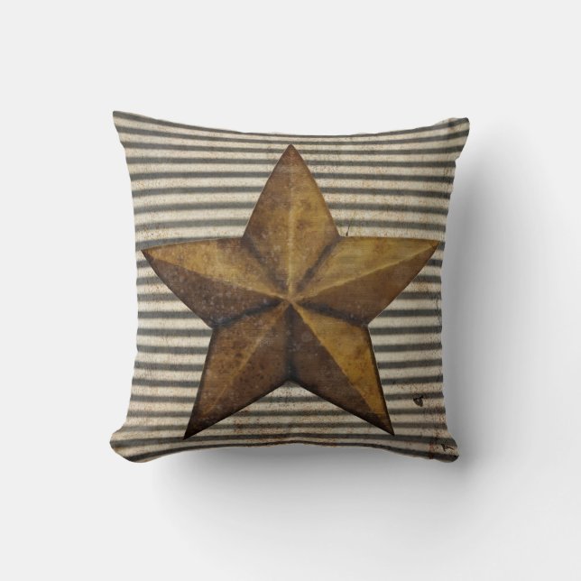 Texas Lone Star Baby Boy Rustic Farm Boho Nursery Cushion (Front)