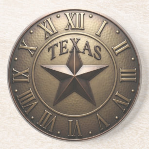 Texas Lone Star Bronze Medallion Coaster