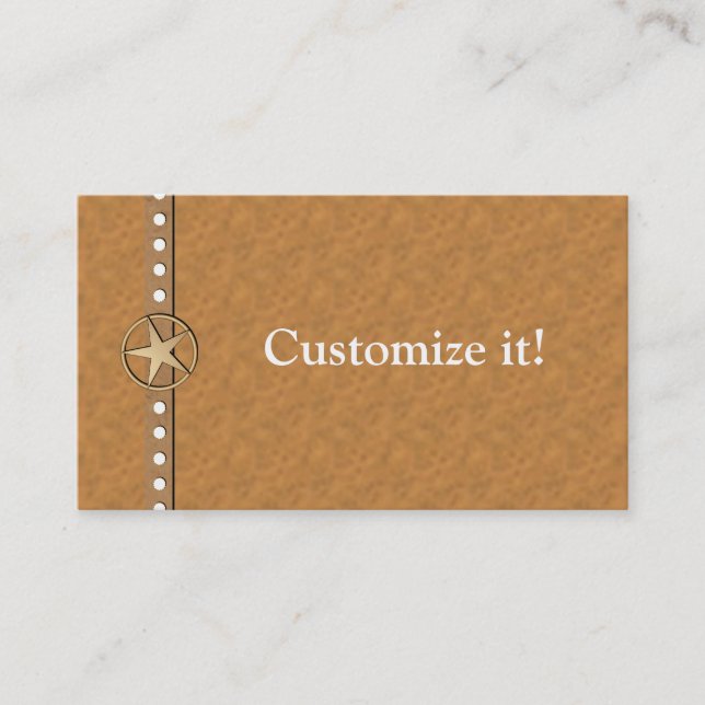 Texas Lone Star Custom Business Cards (Front)