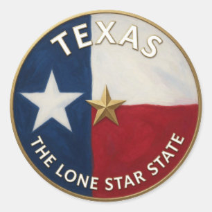 Texas Lone Star Emblem ⭐ Classic Round Sticker