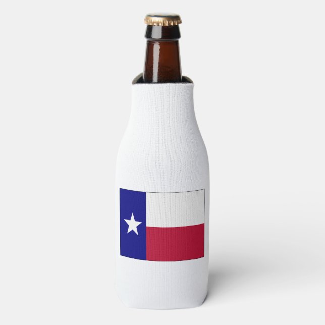 Texas Lone Star Flag Bottle Cooler (Bottle Front)