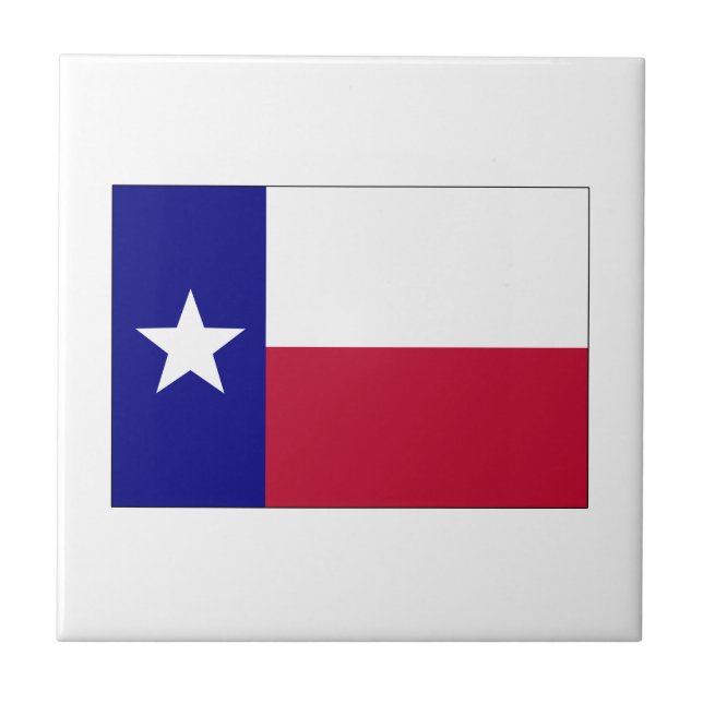 Texas Lone Star Flag Ceramic Tile (Front)