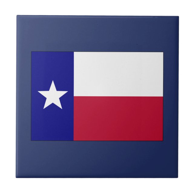 Texas Lone Star Flag Ceramic Tile (Front)