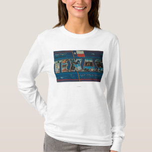 Texas (Lone-Star Flag)Large Letter Scenes T-Shirt