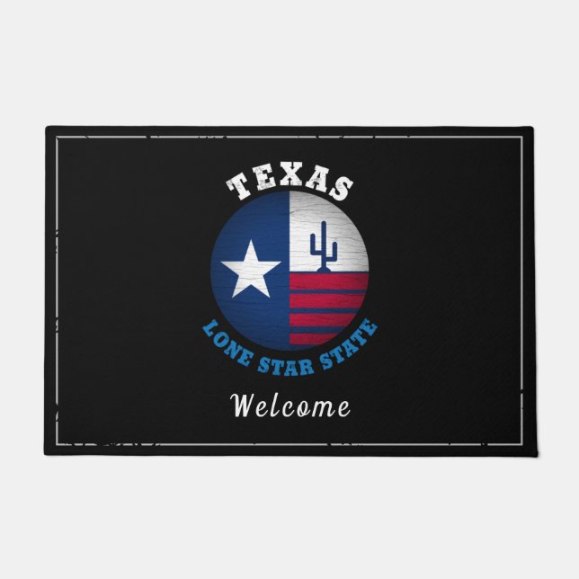 TEXAS LONE STAR STATE FLAG DOORMAT (Front)