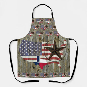 Texas Lone Star State Flag Map Apron