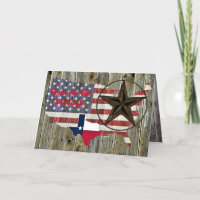 Texas Lone Star State Flag Map