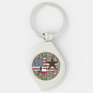 Texas Lone Star State Flag Map Key Ring