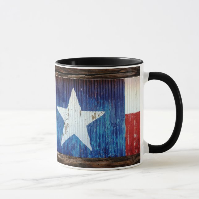 Texas Lone Star State Flag Rustic Mug (Right)