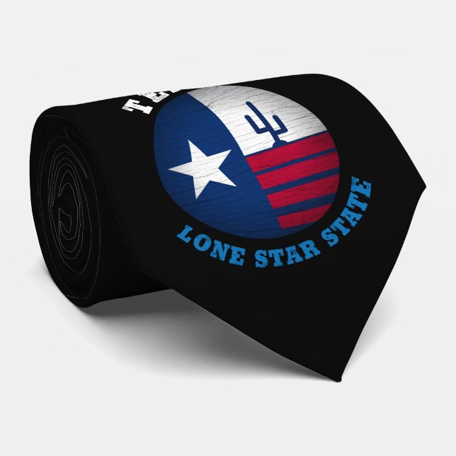 TEXAS LONE STAR STATE FLAG TIE (Rolled)
