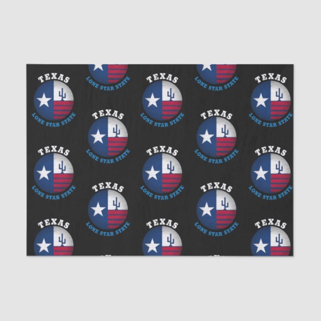 TEXAS LONE STAR STATE FLAG TISSUE PAPER (Front)