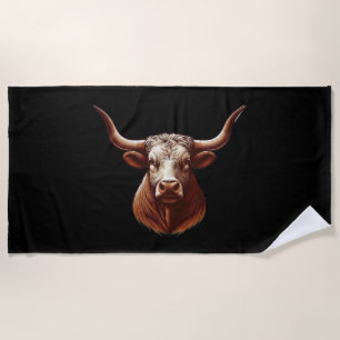 Texas Longhorn Beach Towel