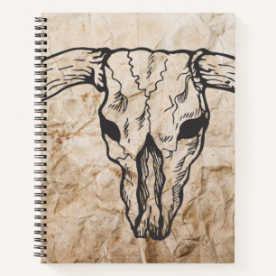 Texas Longhorn Bull Skull Notebook