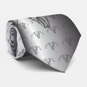 Texas Longhorn Bull Skull Tie