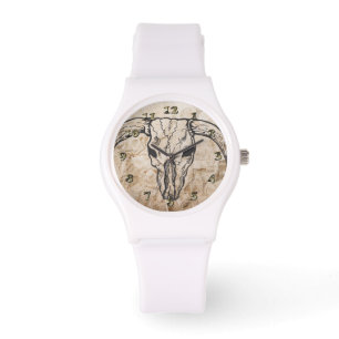 Texas Longhorn Bull Skull Watch