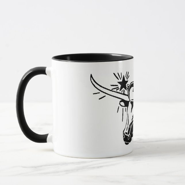 Texas Longhorn Ceramic Mug (Left)