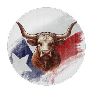Texas longhorn cow cutting board
