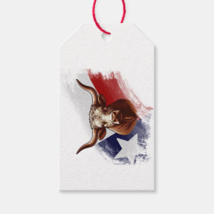 Texas longhorn cow gift tags