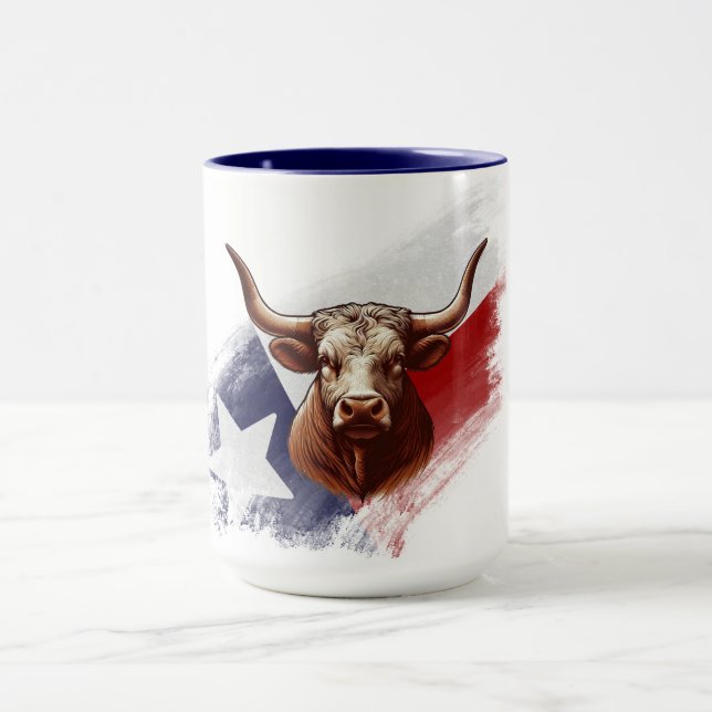 Texas longhorn cow mug (Center)