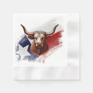 Texas longhorn cow napkin