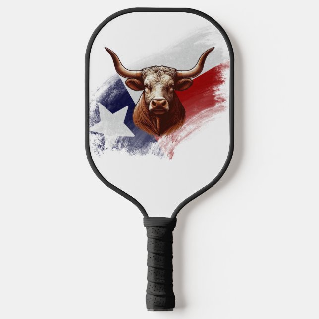 Texas longhorn cow pickleball paddle (Front)